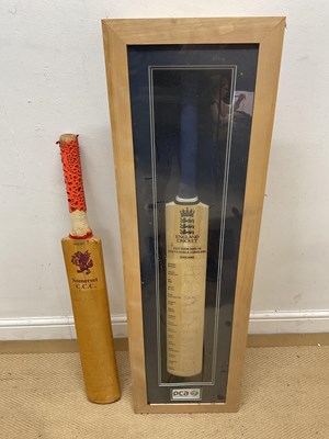Lot 192 - An England test tour 2009-2010 cricket bat,...