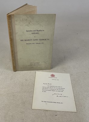 Lot 523 - The Speeches and Replies to Addresses by His...