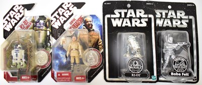 Lot 470 - STAR WARS; thirteen boxed and carded figures...
