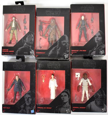 Lot 471 - STAR WARS; fourteen boxed The Black Series...