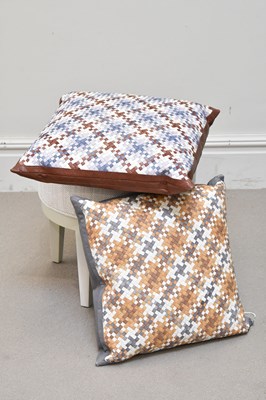 Lot 33 - LANCE WOVEN LEATHER; two multicolour woven...