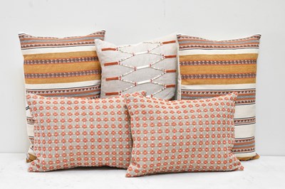 Lot 3 - WILLIAM YEOWARD; five tan cushions (5)