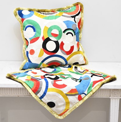 Lot 30 - A multicoloured cushion and cover (2)