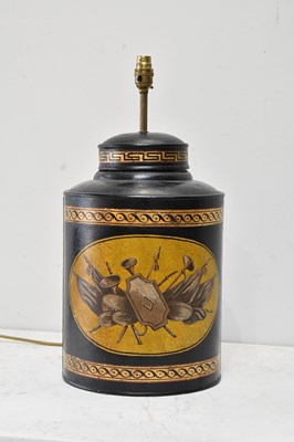 Lot 109 - A Victorian style toleware tea caddy table...