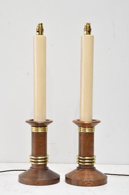 Lot 108 - A pair of contemporary oak and gilt table...