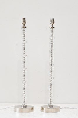 Lot 88 - VAUGHAN; a pair of contemporary glass and...