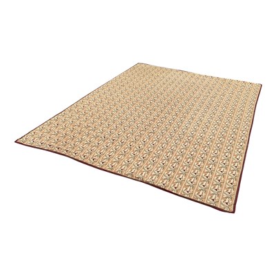 Lot 23 - A good needlepoint rug with stylised floral...