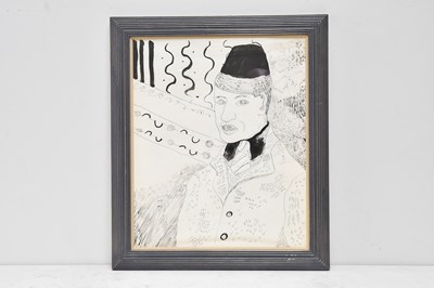 Lot 129 - JOAN WARBURTON (1920-1996); pen and ink, 'Man...