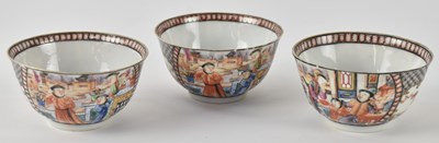 Lot 1006 - A set of three 18th century Chinese Qianlong...