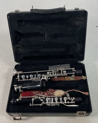 Lot 144 - BUNDY; an ebony oboe in fitted case