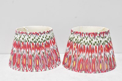 Lot 100 - Two contemporary conical lamp shades, with...