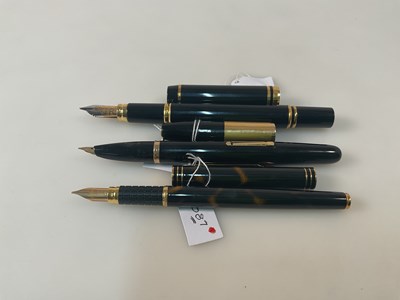 Lot 89 - WATERMAN; a collection of three fountain pens...