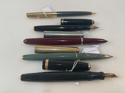 Lot 63 - PARKER; a collection of five pens, comprising...