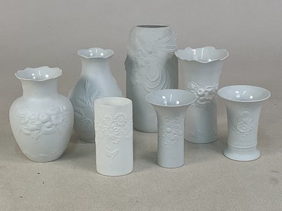 Lot 291 - KAISER OF GERMANY; five white porcelain...