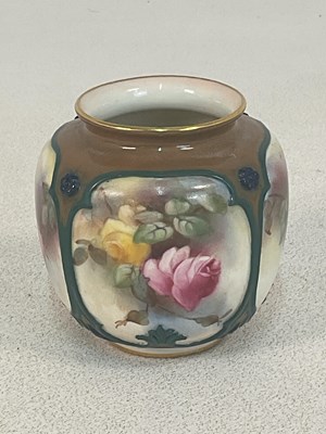 Lot 309 - ROYAL WORCESTER; a Hadley vase with four...