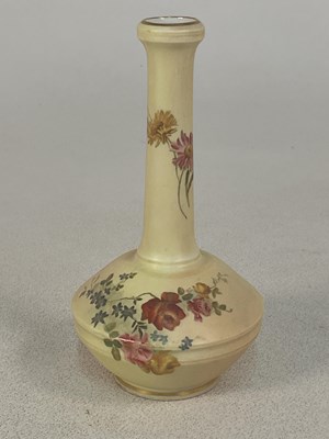 Lot 312 - ROYAL WORCESTER; a blush ivory bud vase...