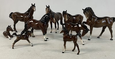 Lot 338 - BESWICK; a collection of nine figures of...