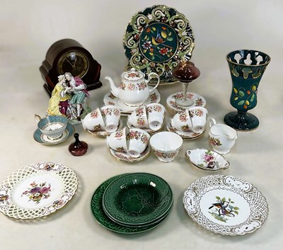 Lot 299 - COLCLOUGH; a floral part tea service, together...