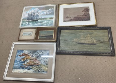 Lot 416 - UNATTRIBUTED; watercolour, boats on water...