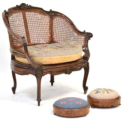 Lot 157A - A 19th century French carved walnut framed...