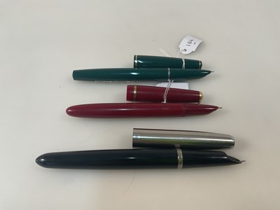 Lot 96 - PARKER; a collection of three Parker fountain...