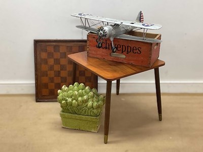 Lot 64 - Collectors' items comprising a wooden chess...