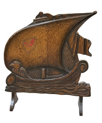 Lot 42 - An early 20th century Arts and Crafts carved...