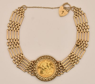 Lot 1403 - An Elizabeth II 1982 full sovereign, mounted...