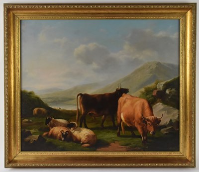 Lot 257 - UNATTRIBUTED; a modern oil on canvas, rural...