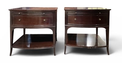 Lot 47 - BAKER; a pair of modern mahogany veneered...