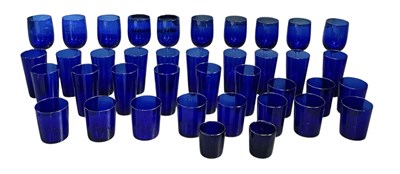 Lot 630 - RALPH LAUREN; a part setting suite of blue...