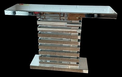 Lot 9 - A modern contemporary mirrored rectangular...