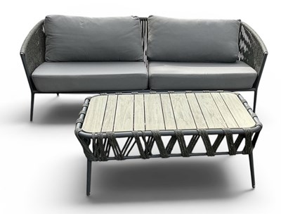 Lot 176 - A modern woven metal framed garden...