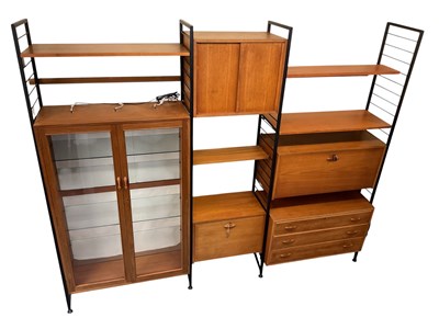 Lot 5 - STAPLES LADDERAX; a mid century teak and black...