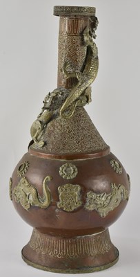 Lot 1013 - An early 20th century Oriental copper and...