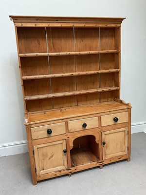 Lot 44 - A 19th century pine dresser, with raised...