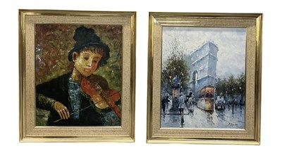 Lot 321 - J. GASTON; a modern oil on canvas, French...