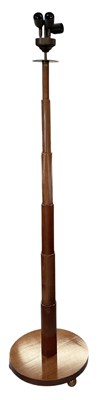 Lot 146 - A modern turned wooden veneered table lamp of...