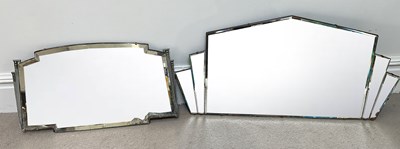 Lot 19 - Two Art Deco style wall mirrors, larger 48 x...