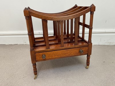 Lot 94 - A reproduction mahogany Canterbury with single...