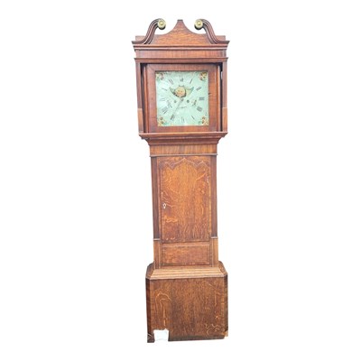Lot 307 - A 19th century oak cased eight-day longcase clock
