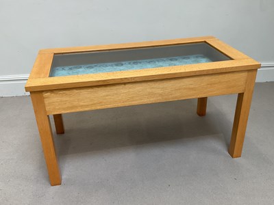 Lot 31 - A modern hand made light oak bijouterie table...