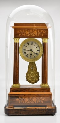 Lot 331 - A 19th century French portico clock, with...