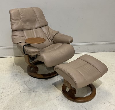 Lot 38 - STRESSLESS; a contemporary reclining chair,...