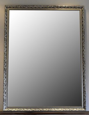 Lot 2937 - A large modern bevelled edge wall mirror in...