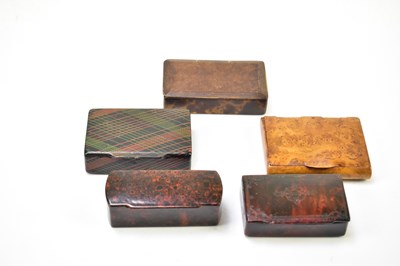 Lot 42 - A collection of 19th century and later snuff boxes