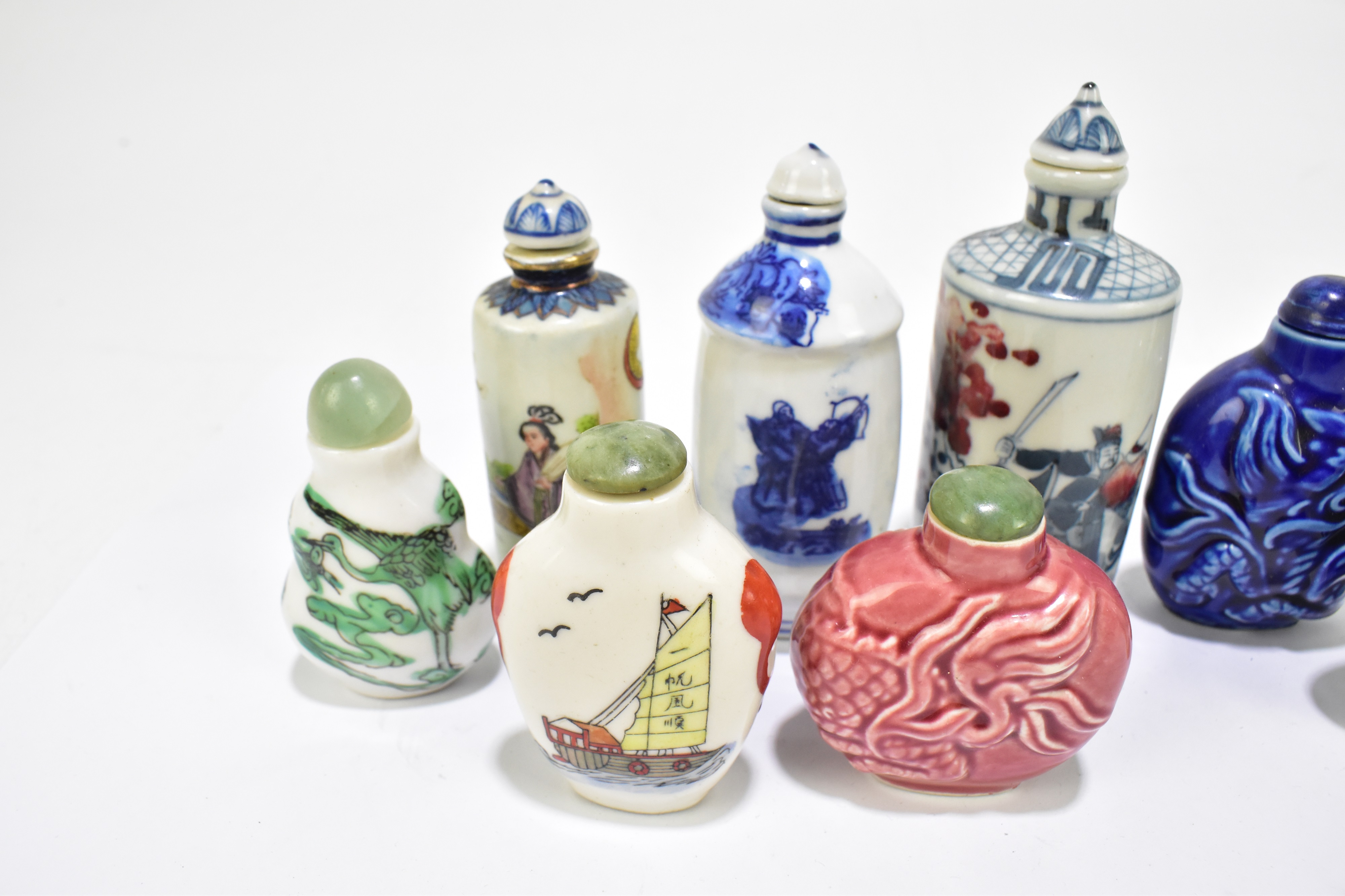 Lot 666 - Nine modern and decorative Chinese porcelain