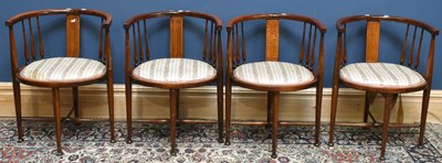 Lot 2890 - A set of four Edwardian stained beech Art...