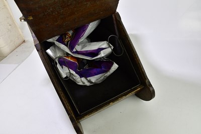 Lot 2467 - A Victorian brass bound oak coal box.