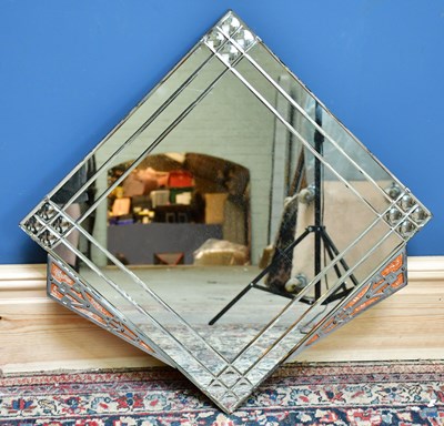 Lot 1691 - An Art Deco silvered metal and clear glass...
